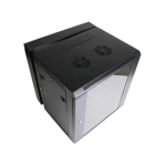 Zone Lite 12U 400mm + 200mm deep Swing Frame Wall Mount Cabinet with Fan